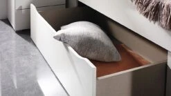 Bed Butiken Met Gestoffeerd Hoofdbord -Beddengoed Winkel Bed Butiken met gestoffeerd hoofdbord alpine wit 2