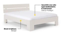 Bed Fresh Met Hoofdbord -Beddengoed Winkel Bed Fresh 400 met hoofdbord wit 2