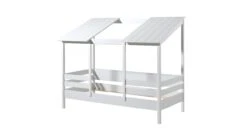 Bed HuisBed Inclusief Vensterbanken En 2 Dakpanelen -Beddengoed Winkel Bed HuisBed inclusief 2 dakpanelen wit 2