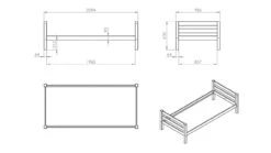 Bed Pino Enkel -Beddengoed Winkel Bed Pino enkel natuur 2