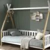 Sofabed Tipi 1 Sofabed Tipi -Beddengoed Winkel Bed Tipi verhoogd wit