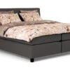 Karlsson Boxspring Autentik Vlak Met Gestoffeerd Matras -Beddengoed Winkel Boxspring Autentik Kurbat vlak met gestoffeerd matras anthracite