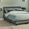 Boxspring Cisano Vlak Met Gestoffeerd Matras 2 Boxspring Cisano Vlak Met Gestoffeerd Matras -Beddengoed Winkel Boxspring Cisano vlak met gestoffeerd matras donkergrijs