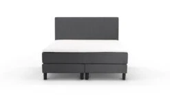 Boxspring Cisano Vlak Met Gestoffeerd Matras -Beddengoed Winkel Boxspring Cisano vlak met gestoffeerd matras donkergrijs 3