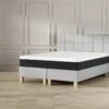 Boxspring Emma Deluxe Elegant Vlak Met Emma Original Matras -Beddengoed Winkel Boxspring Emma Deluxe Elegant vlak met Emma Originial matras light grey