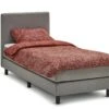 Boxspring Invito Vlak Met Gestoffeerd Matras -Beddengoed Winkel Boxspring Invito vlak met gestoffeerd matras lichtgrijs