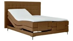 Boxspring Jade Verstelbaar Met Gestoffeerd Matras -Beddengoed Winkel Boxspring Jade verstelbaar met gestoffeerd matras cognac 10