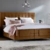 Boxspring Jade Verstelbaar Met Gestoffeerd Matras -Beddengoed Winkel Boxspring Jade verstelbaar met gestoffeerd matras cognac