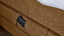 Boxspring Jade Verstelbaar Met Gestoffeerd Matras -Beddengoed Winkel Boxspring Jade verstelbaar met gestoffeerd matras cognac 5