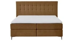 Boxspring Jade Vlak Met Gestoffeerd Matras -Beddengoed Winkel Boxspring Jade vlak met gestoffeerd matras cognac 7