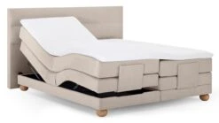 Karlsson Boxspring Solid Lina Verstelbaar Met Gestoffeerd Matras -Beddengoed Winkel Boxspring Solid Lina verstelbaar met gestoffeerd matras naturel 10