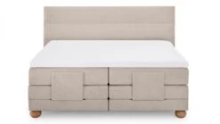 Karlsson Boxspring Solid Lina Verstelbaar Met Gestoffeerd Matras -Beddengoed Winkel Boxspring Solid Lina verstelbaar met gestoffeerd matras naturel 9