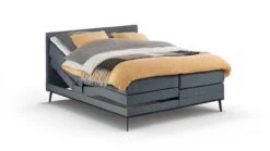 Boxspring Viggo Verstelbaar Met Gestoffeerd Matras -Beddengoed Winkel Boxspring Viggo verstelbaar met gestoffeerd matras oakland antraciet 1