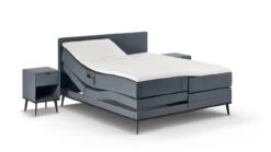 Boxspring Viggo Verstelbaar Met Gestoffeerd Matras -Beddengoed Winkel Boxspring Viggo verstelbaar met gestoffeerd matras oakland antraciet 2