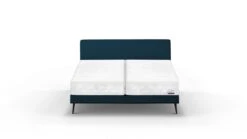 Boxspring Viggo Vlak Met Silver Pocket Deluxe Foam Matras -Beddengoed Winkel Boxspring Viggo vlak met Silver Pocket Deluxe Foam matras oakland blauw 5