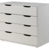 Commode 4 Laden Pino/Scott 1 Commode 4 Laden Pino/Scott -Beddengoed Winkel Commode Pino 4 laden wit