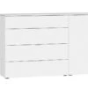 Commode Switchline 4 Laden En 1 Deur -Beddengoed Winkel Commode Switchline 4 laden en 1 deur premium wit