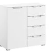 Commode Sydney Met 1 Deur En 4 Laden -Beddengoed Winkel Commode Sydney met 1 deur en 4 laden wit