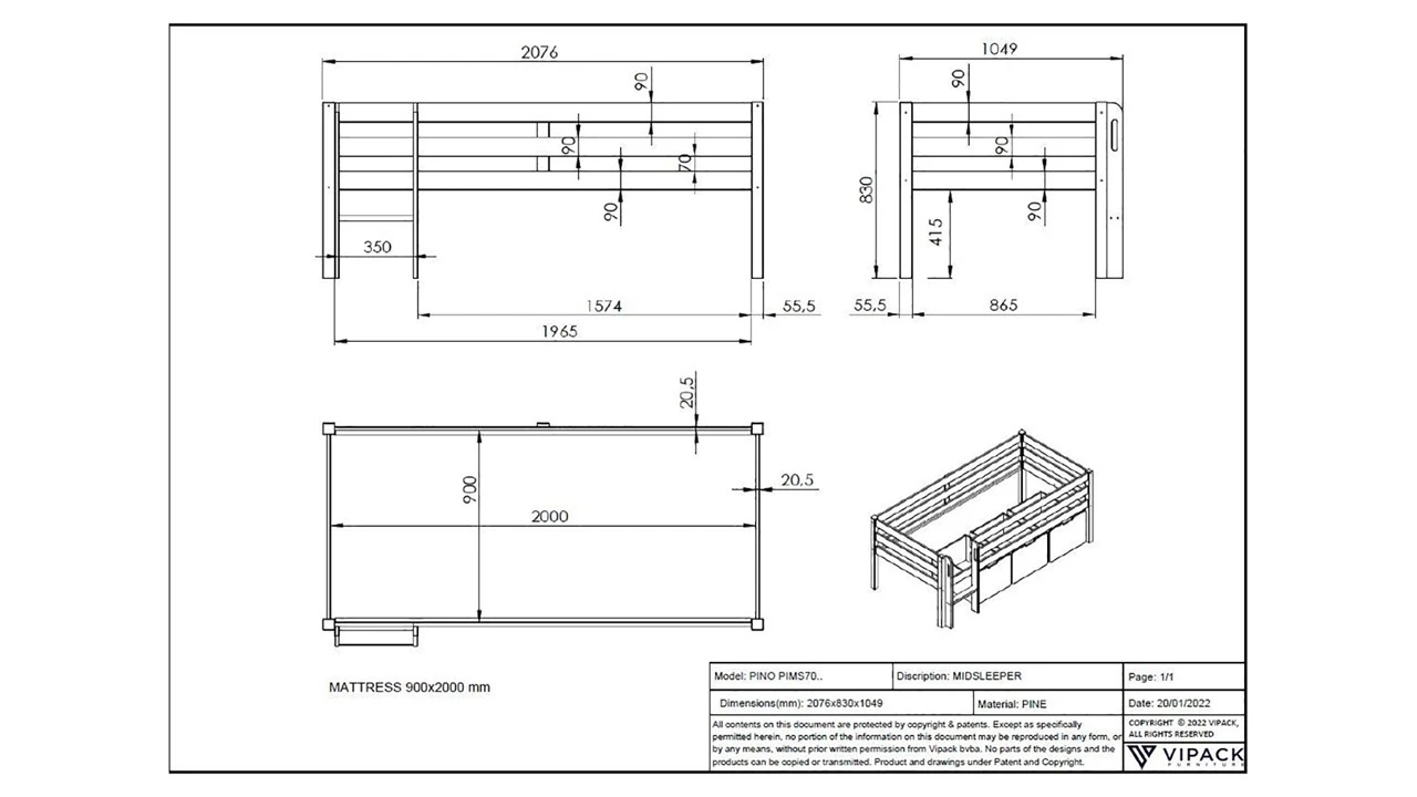 Halfhoogslaper Pino 5 Halfhoogslaper Pino - Afbeelding 3