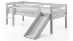 Halfhoogslaper Pino Met Glijbaan 8 Halfhoogslaper Pino Met Glijbaan -Beddengoed Winkel Halfhoogslaper Pino met glijbaan wit 2