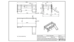 Halfhoogslaper Pino Met Glijbaan 9 Halfhoogslaper Pino Met Glijbaan -Beddengoed Winkel Halfhoogslaper Pino met glijbaan wit 3