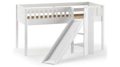 Halfhoogslaper Scott Met Glijbaan -Beddengoed Winkel Halfhoogslaper Scott met glijbaan wit 2