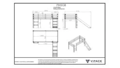 Hoogslaper Pino Met Glijbaan 7 Hoogslaper Pino Met Glijbaan -Beddengoed Winkel Hoogslaper Pino met glijbaan natuur 2