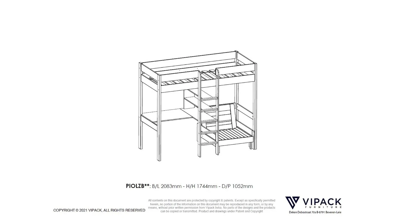 Hoogslaper Pino Met Zetelbed 9 Hoogslaper Pino Met Zetelbed - Afbeelding 7