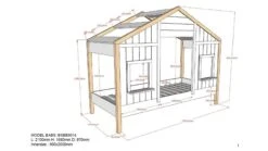 HuisBed Babs 90 -Beddengoed Winkel Huisbed Babs 90 wit 3