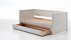 Kajuitbed Paneel Uitschuifbaar Pino Met Lade -Beddengoed Winkel Kajuitbed paneel uitschuifbaar Pino met lade wit 4