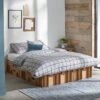Paper Bed -Beddengoed Winkel Paper Bed met laden bruin