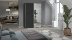 Beddengoed Winkel -Beddengoed Winkel Schuifdeurkast Kixx zwart 5