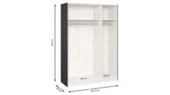 Schuifdeurkast Kixx Met Glas- En Spiegeldeur -Beddengoed Winkel Schuifdeurkast Kixx zwart zwartglas 11