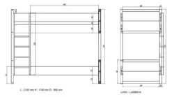 Stapelbed Lara 7 Stapelbed Lara -Beddengoed Winkel Stapelbed Lara wit 2