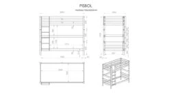 Stapelbed Pino 180 Cm Hoog -Beddengoed Winkel Stapelbed Pino 180 cm hoog natuur 2