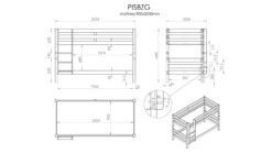 Stapelbed Pino Laag -Beddengoed Winkel Stapelbed Pino grijs 5