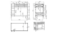 Stapelbed Scott -Beddengoed Winkel Stapelbed Scott 175 cm hoog wit 4