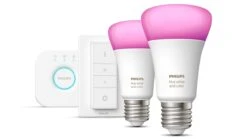 Verlichting Philips Hue White And Color Ambiance Starterkit E27 (2 Lampen, 2 Dimmers + Bridge) -Beddengoed Winkel Verlichting Philips Hue White and Color Ambiance Starterkit E27 2 lampen 2 dimmers bridge 4